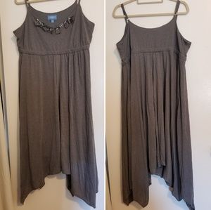 XL Simply Vera by Vera Wang Gray Asymmetric Dress
